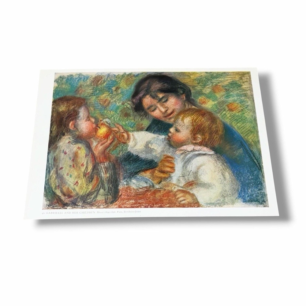 Vintage Art Book Plate Illustration Gabrielle and Her Children Auguste Renoir AE